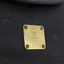 MCM Vicetos Shoulder Bag PVC Leather Black Gold Tone Auth 203593-12