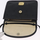 MCM Vicetos Shoulder Bag PVC Leather Black Gold Tone Auth 203593-19