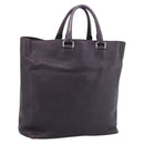 PRADA Hand Bag Vittero Dino Leather Purple Silver Auth 203600-1