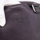 PRADA Hand Bag Vittero Dino Leather Purple Silver Auth 203600-17