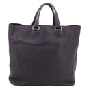 PRADA Hand Bag Vittero Dino Leather Purple Silver Auth 203600-13