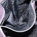 PRADA Hand Bag Vittero Dino Leather Purple Silver Auth 203600-21