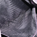 PRADA Hand Bag Vittero Dino Leather Purple Silver Auth 203600-23