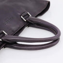 PRADA Hand Bag Vittero Dino Leather Purple Silver Auth 203600-7