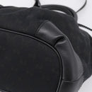 GUCCI GG Canvas Sukey Hand Bag 2way Black Gold 247902 Auth 203601A-18