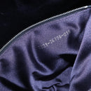 FENDI Zucchino Canvas Mamma Baguette Shoulder Bag Navy Silver Auth 203602-12