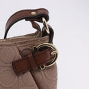 Salvatore Ferragamo Gancini Accessory Pouch PVC Canvas Pink Gold Auth 203603V-15
