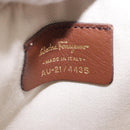 Salvatore Ferragamo Gancini Accessory Pouch PVC Canvas Pink Gold Auth 203603V-17