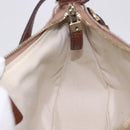 Salvatore Ferragamo Gancini Accessory Pouch PVC Canvas Pink Gold Auth 203603V-19