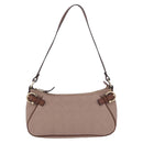 Salvatore Ferragamo Gancini Accessory Pouch PVC Canvas Pink Gold Auth 203603V-2