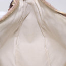 Salvatore Ferragamo Gancini Accessory Pouch PVC Canvas Pink Gold Auth 203603V-20
