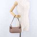 Salvatore Ferragamo Gancini Accessory Pouch PVC Canvas Pink Gold Auth 203603V-21