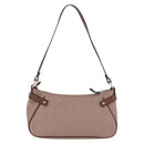 Salvatore Ferragamo Gancini Accessory Pouch PVC Canvas Pink Gold Auth 203603V-3