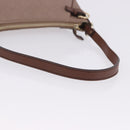 Salvatore Ferragamo Gancini Accessory Pouch PVC Canvas Pink Gold Auth 203603V-8
