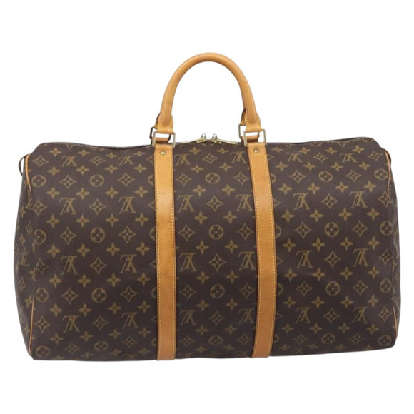 LOUIS VUITTON Monogram Keepall 50 Boston Bag M41426 LV Auth 203604