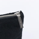 BALENCIAGA Clutch Bag Pile Black Silver Auth 203606A-8