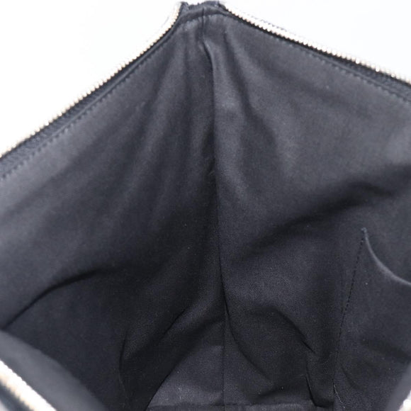 BALENCIAGA Clutch Bag Pile Black Silver Auth 203606A
