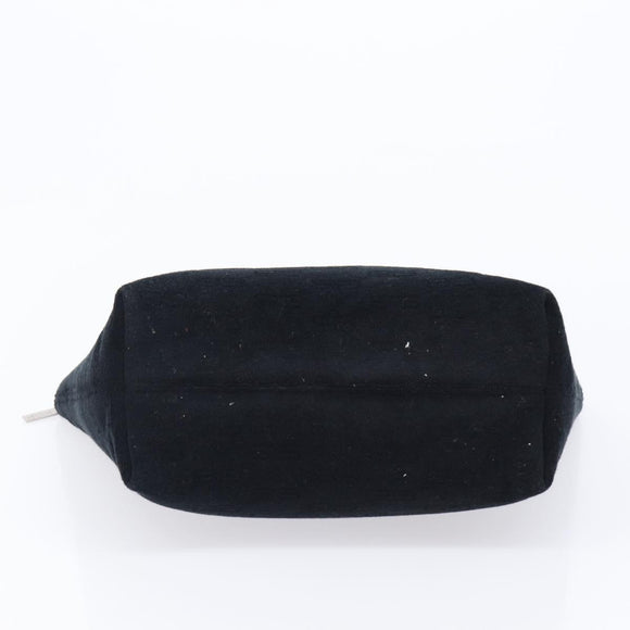 BALENCIAGA Clutch Bag Pile Black Silver Auth 203606A