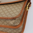 CELINE Macadam Canvas Shoulder Bag PVC Beige Gold Auth 203607-12