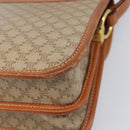 CELINE Macadam Canvas Shoulder Bag PVC Beige Gold Auth 203607-14