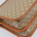 CELINE Macadam Canvas Shoulder Bag PVC Beige Gold Auth 203607-15