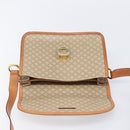 CELINE Macadam Canvas Shoulder Bag PVC Beige Gold Auth 203607-18