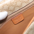 CELINE Macadam Canvas Shoulder Bag PVC Beige Gold Auth 203607-19