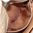 CELINE Macadam Canvas Shoulder Bag PVC Beige Gold Auth 203607-24