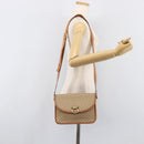 CELINE Macadam Canvas Shoulder Bag PVC Beige Gold Auth 203607-27