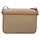 CELINE Macadam Canvas Shoulder Bag PVC Beige Gold Auth 203607-3