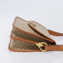 CELINE Macadam Canvas Shoulder Bag PVC Beige Gold Auth 203607-4
