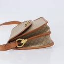CELINE Macadam Canvas Shoulder Bag PVC Beige Gold Auth 203607-5