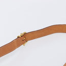 CELINE Macadam Canvas Shoulder Bag PVC Beige Gold Auth 203607-9