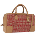 LOEWE Amazona 28 Hand Bag Canvas 2way Beige Gold Auth 203608SAM-1