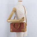 LOEWE Amazona 28 Hand Bag Canvas 2way Beige Gold Auth 203608SAM-29