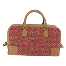 LOEWE Amazona 28 Hand Bag Canvas 2way Beige Gold Auth 203608SAM-3