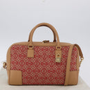 LOEWE Amazona 28 Hand Bag Canvas 2way Beige Gold Auth 203608SAM-30