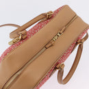 LOEWE Amazona 28 Hand Bag Canvas 2way Beige Gold Auth 203608SAM-6