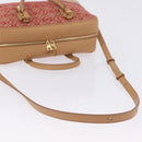 LOEWE Amazona 28 Hand Bag Canvas 2way Beige Gold Auth 203608SAM-9
