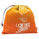 LOEWE Parauzui Visa Collaboration Purse Pouch Canvas Orange Auth 203609-1