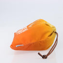LOEWE Parauzui Visa Collaboration Purse Pouch Canvas Orange Auth 203609-3