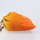 LOEWE Parauzui Visa Collaboration Purse Pouch Canvas Orange Auth 203609-4