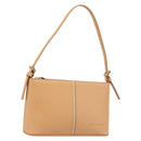 BURBERRY Shoulder Bag Leather Beige Gold Auth 203612A-1
