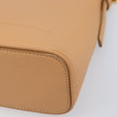 BURBERRY Shoulder Bag Leather Beige Gold Auth 203612A-10