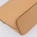 BURBERRY Shoulder Bag Leather Beige Gold Auth 203612A-13