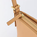 BURBERRY Shoulder Bag Leather Beige Gold Auth 203612A-16