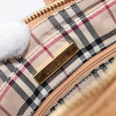 BURBERRY Shoulder Bag Leather Beige Gold Auth 203612A-17