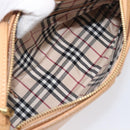 BURBERRY Shoulder Bag Leather Beige Gold Auth 203612A-18