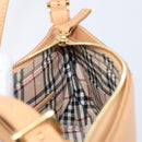 BURBERRY Shoulder Bag Leather Beige Gold Auth 203612A-19