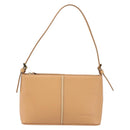 BURBERRY Shoulder Bag Leather Beige Gold Auth 203612A-2